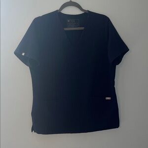 Figs Deep Blue V-Neck Scrub Top